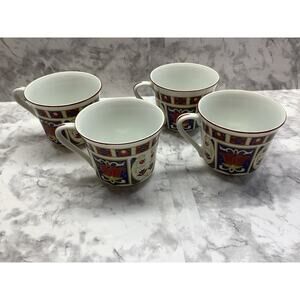 Seymour Mann "Derbyshire" 4 Vintage Cups - Japan - "Imari style" Circa 1970s